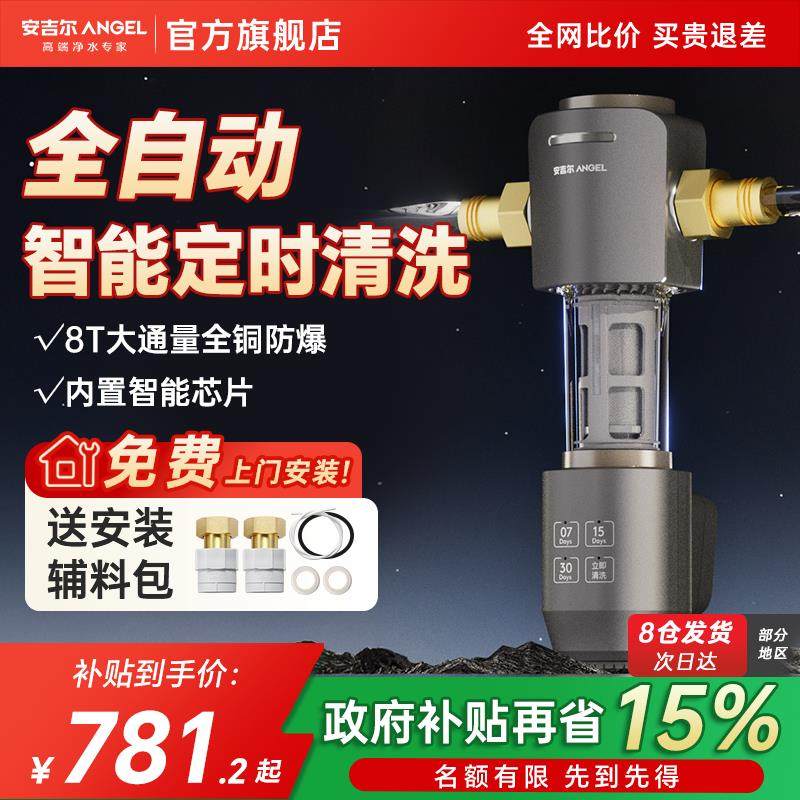 政府补贴安吉尔前置过滤器家用饮水机自动反冲洗净水器全铜防爆