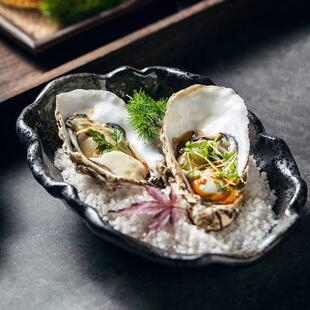餐厅料理刺身碗创意陶瓷餐具石纹碗碟套装 日式 家用餐桌高颜值组合