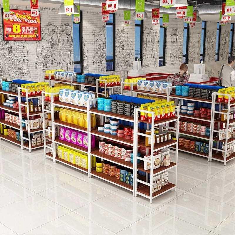 中岛货架置物架多层展示柜多功能零食摆货架超市便利店双面展示架