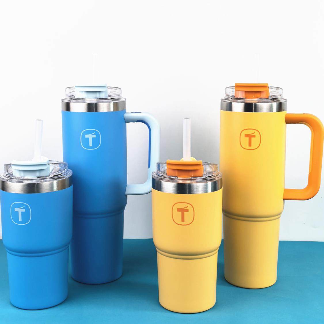 特百惠大T杯 大容量车载保温专用咖啡杯 保冷保热双饮口304不锈钢,餐饮具,保冷/保温杯,淘宝优惠券,粉丝福利购,淘宝优惠卷