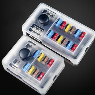 汽车改装保险丝盒中型电器多进多出Led指示灯电路保护保险丝