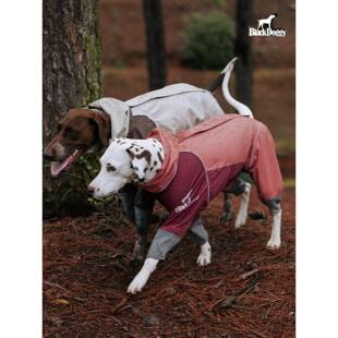 黑狗四足雨衣，轻便透气，柴犬泰迪哈士奇中型和大型狗防风服装