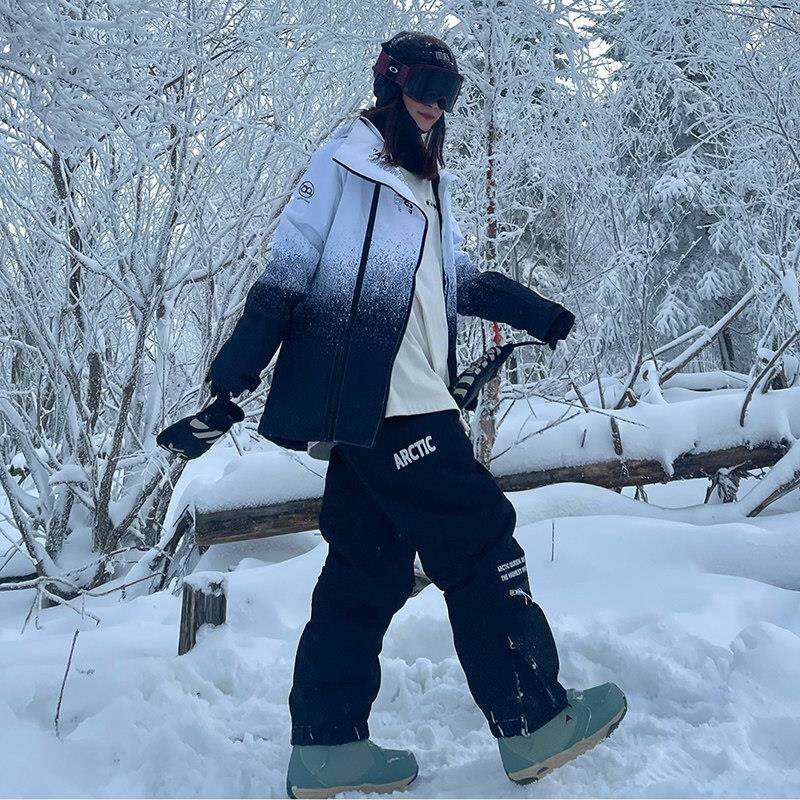 滑雪服男女套装韩国户外防水保暖加厚滑雪衣裤单板双板滑雪服套装
