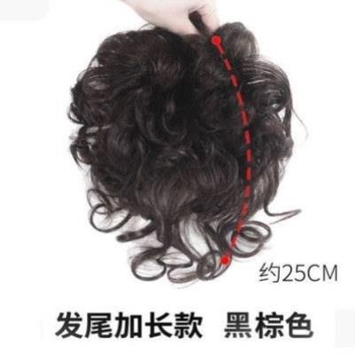 真发短卷发头顶补发片中年自然蓬松遮盖白发假发女短发逼真遮发块