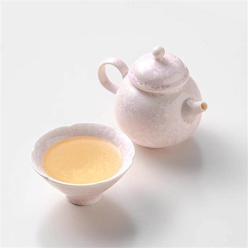 高档结晶釉窑变花口主人杯单杯个人茶杯陶瓷品茗杯高温茶盏送礼
