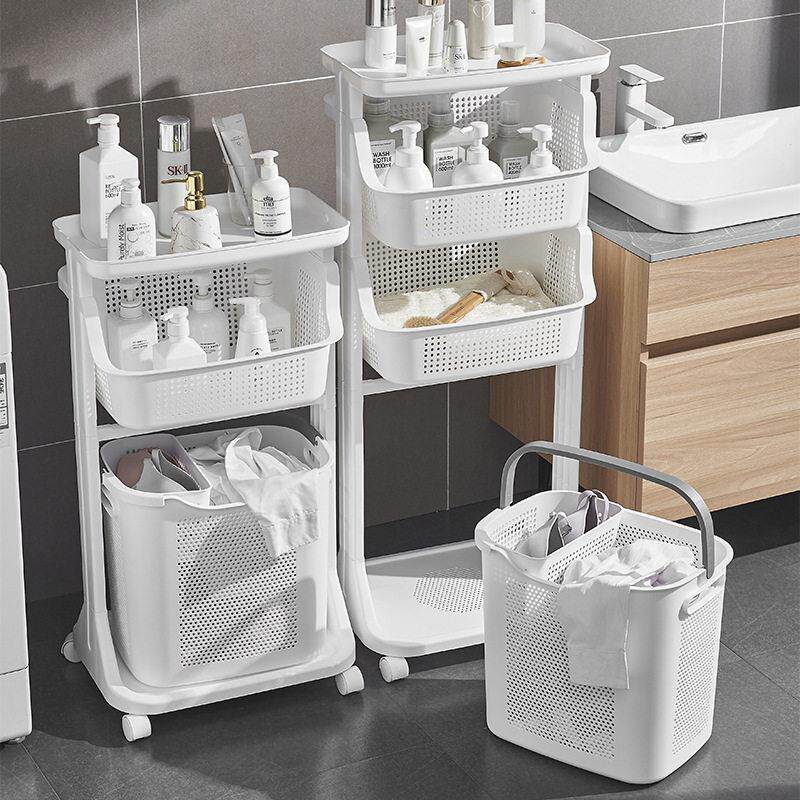 家用脏衣篓放脏衣服收纳筐加厚脏衣篮化妆室多层置物架浴室洗衣篮