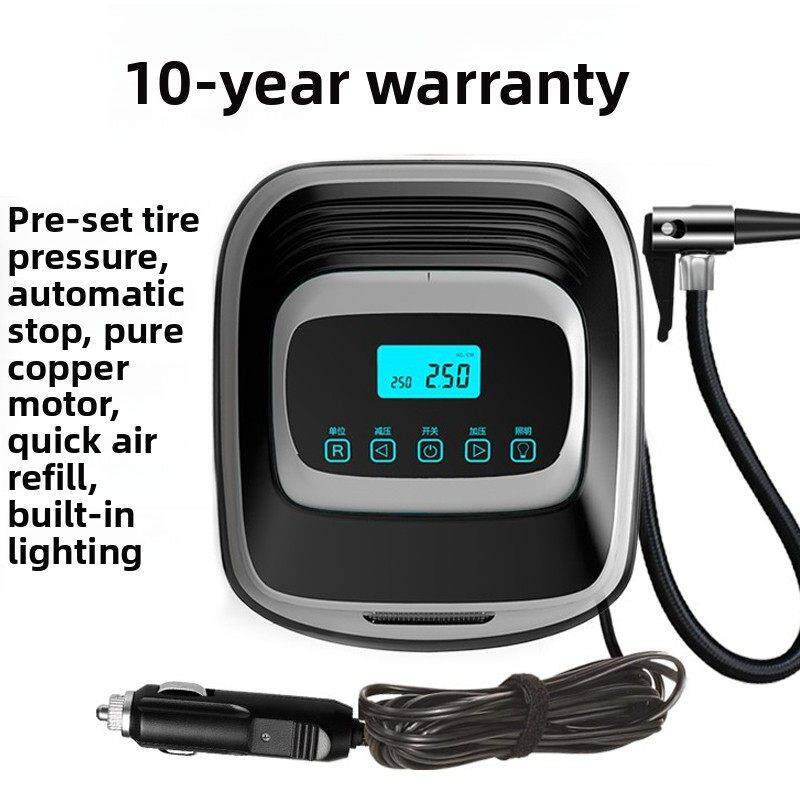 车载充气泵12v汽车轮胎打气泵用气压表加气泵两用电动车打气机