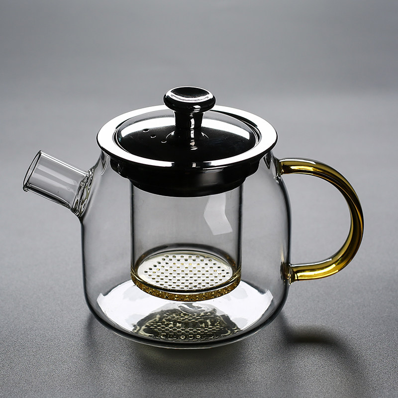 耐热如意玻璃茶壶家用明火加热304内胆过滤花茶泡茶壶飘逸杯茶具