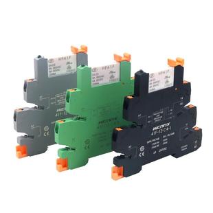 小型中间继电器24V薄型宏发组模块导轨式HF41F-024-ZS伏12V常开DC