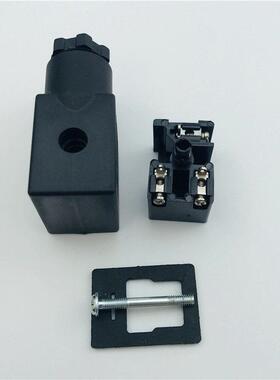 DIN43650B气动电磁阀线 线圈接线 线盒4V210 4V310插头透明带LED