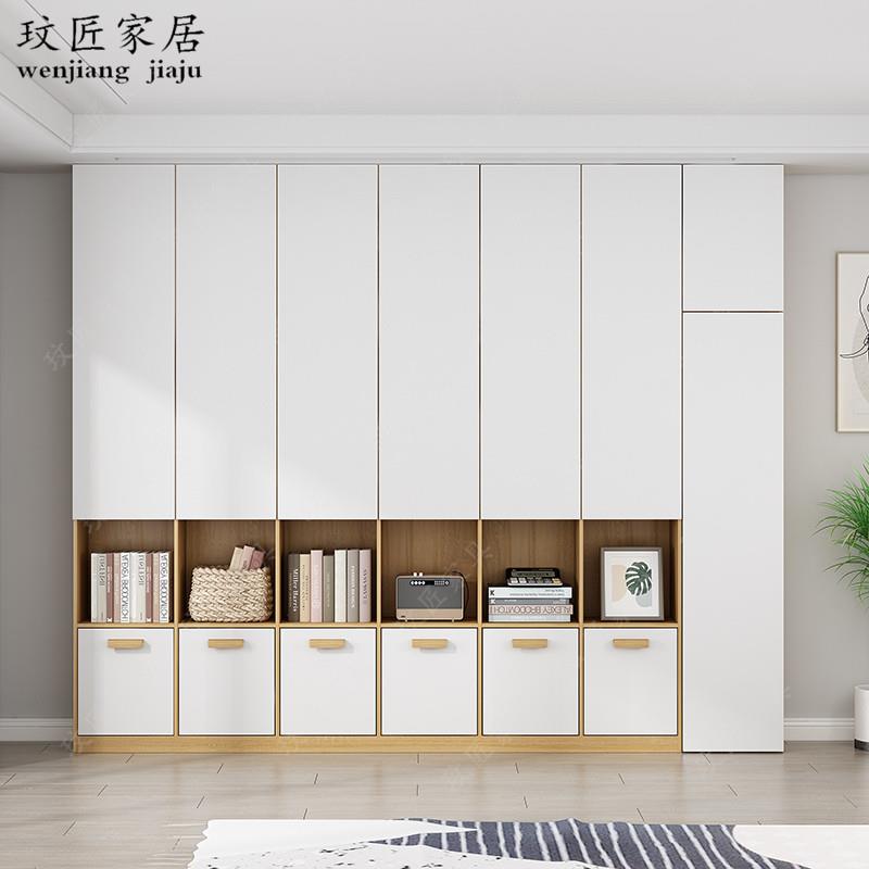 定制简约客厅书柜一体整墙书橱书房成品组合家庭图书馆书架背景墙