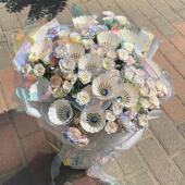 永生花羽毛球玫瑰花束送女朋友闺蜜高级感彷真香皂花520生日礼物