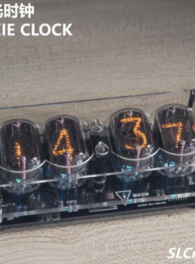 辉光时钟IN12赛博朋克极客创意摆件电子数字高端卧室桌面礼物