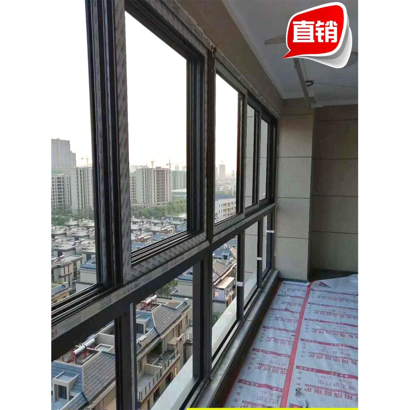 上海军领门窗断桥铝封阳台铝合金落地窗隔音玻璃平开推拉工厂直销