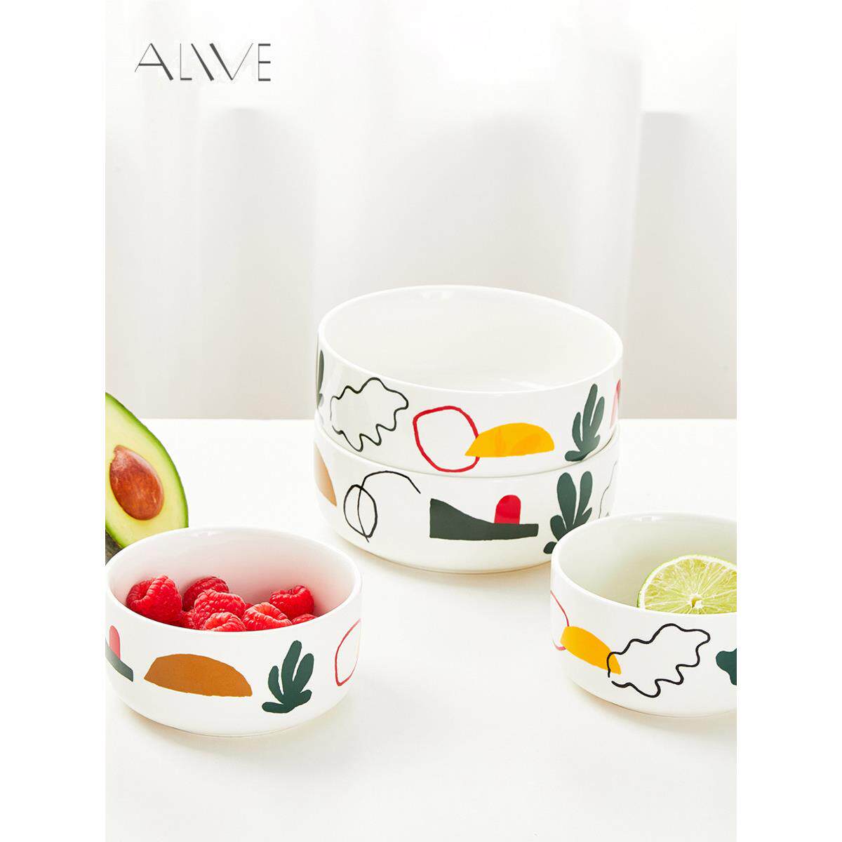 Alive绿洲系列 陶瓷碗饭碗汤碗面碗耐高温家用创意分餐碗乔迁礼物
