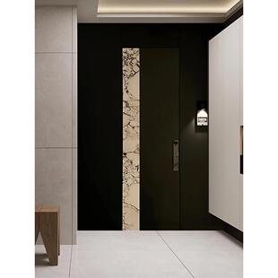 入户门防盗门子母门进户别墅大门一门一景岩板现代单门定制铸铝门