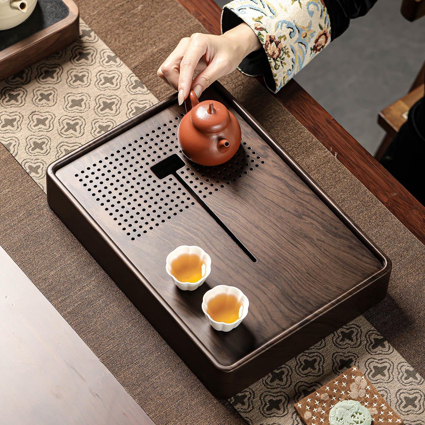 茶盘家用小型2026新款竹制功夫茶托盘一人用茶台干泡盘沥水长方形