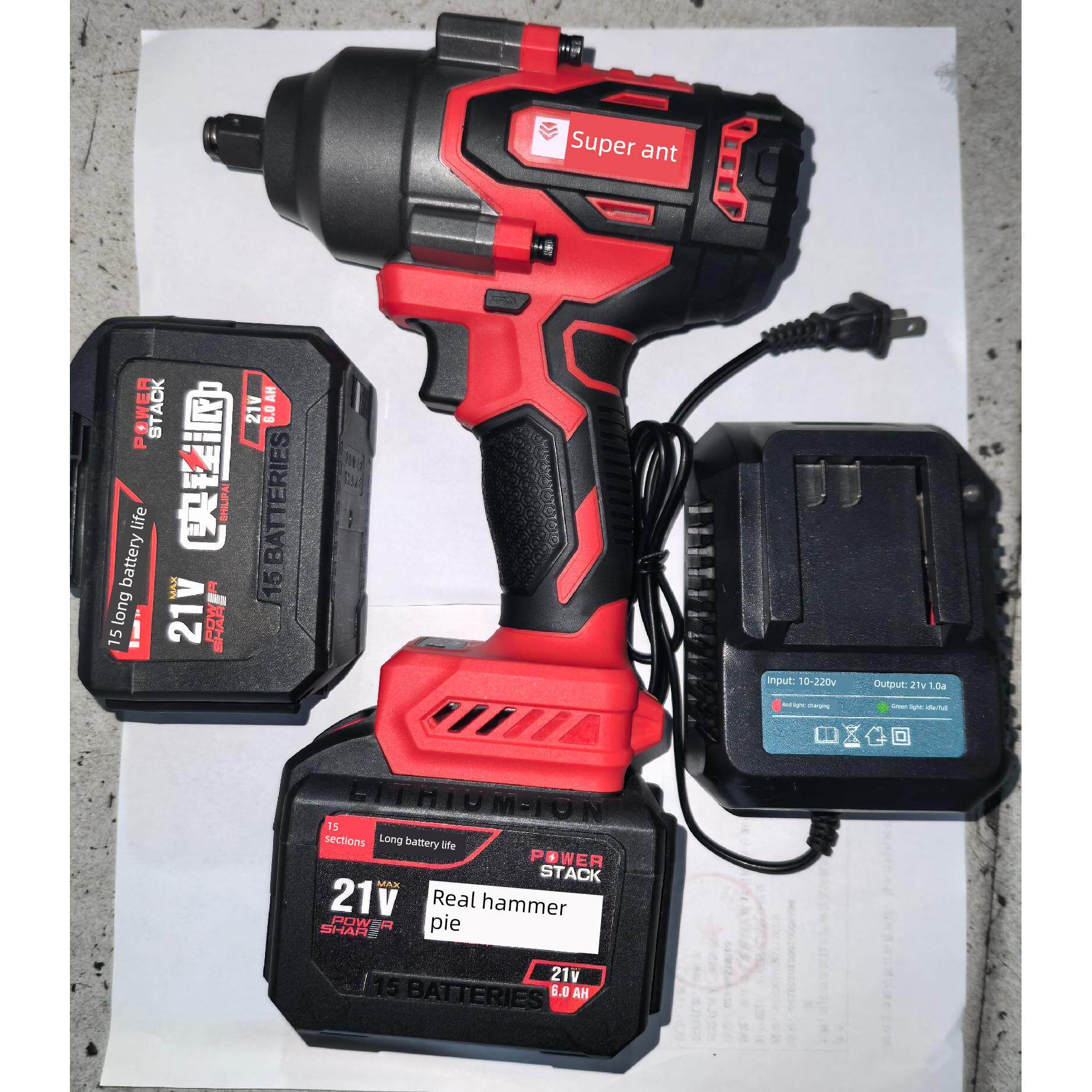 Superyi 21V无刷电动扳手高扭矩锂电池风炮框架汽车维修级冲击扳