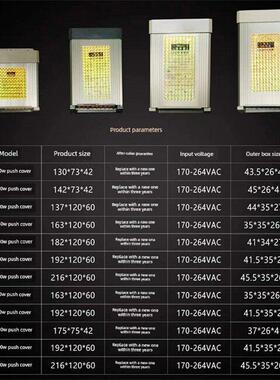 led防雨开关电源5v12v24v400W200W300W招牌发光字直流变压器灯箱