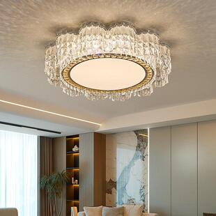 法式轻奢水晶客厅吸顶灯现代简约大气2025新款家用主卧室餐厅灯具
