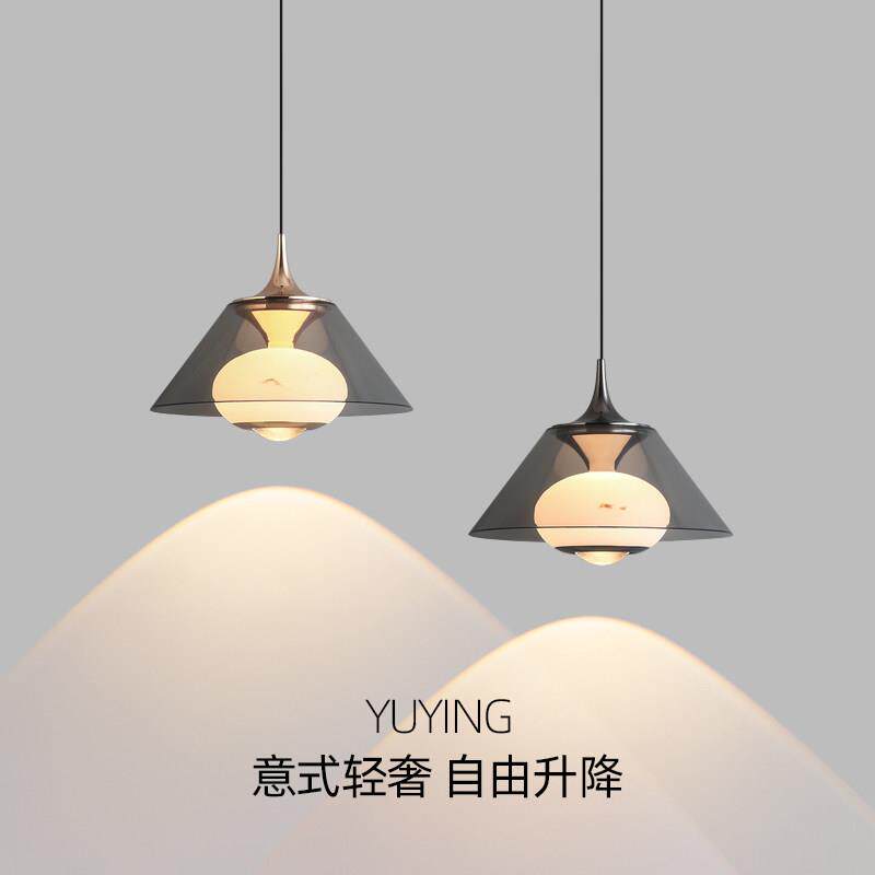 卧室床头简约升降小吊灯意式轻者饭厅吧台灯现代玄关鞋柜过道吊灯