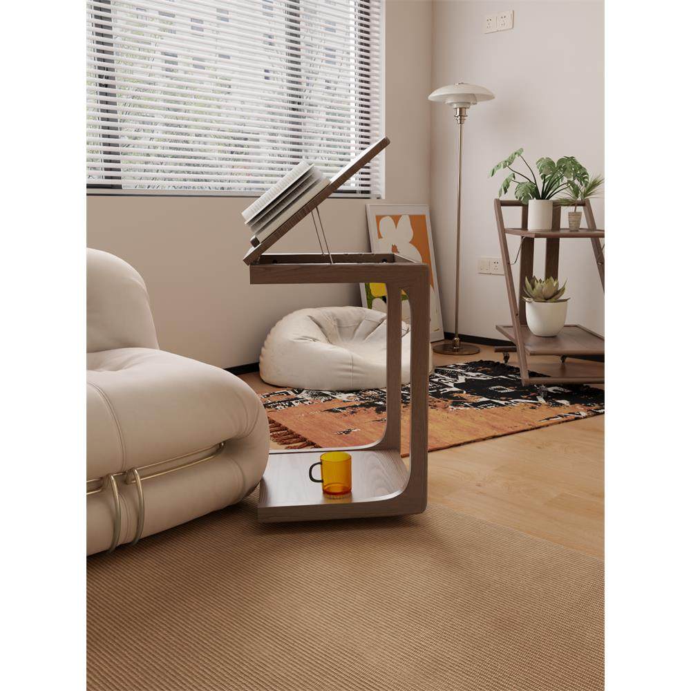 冬木实木沙发边几可移动C型角几翻盖床头桌子客厅带轮小茶台边柜,住宅家具,角几/边几,淘宝优惠券,粉丝福利购,淘宝优惠卷