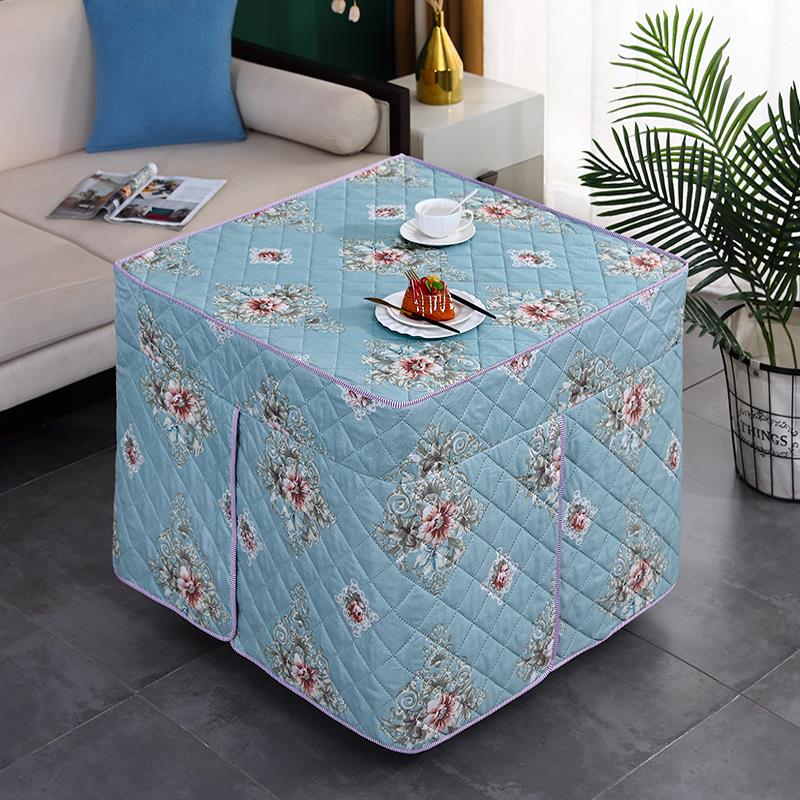 加厚烤火罩正方形80x80电炉套罩烤火桌子罩烤火炉桌罩取暖桌布罩