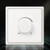 86型1000W调光开关面板旋转无级调光220V可控硅Led灯可调