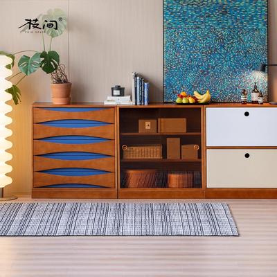 中古斗柜模块化组合柜实木中古置物收纳矮柜书柜多功能柜子模块柜