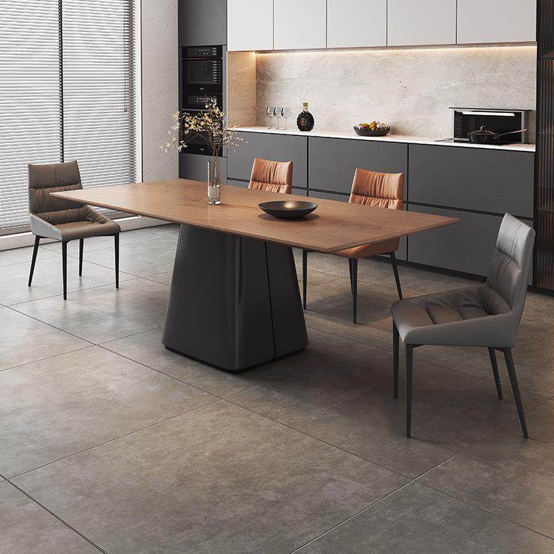 意式轻奢实木岩板餐桌椅组合现代简约长方形家用小户型不锈钢桌子,住宅家具,岩板餐桌,淘宝优惠券,粉丝福利购,淘宝优惠卷