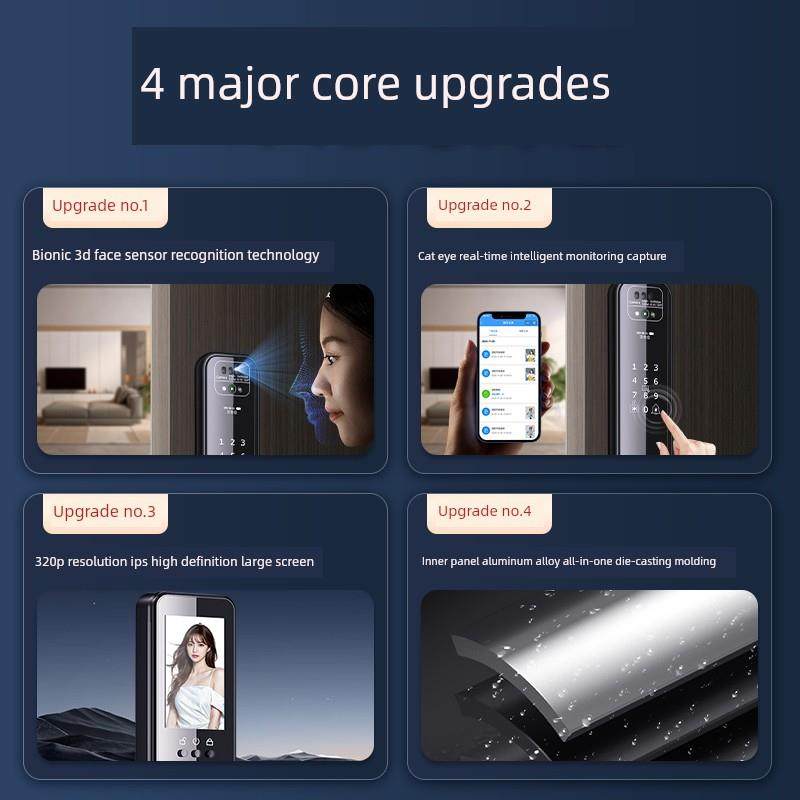 艾仕臣智能门锁指纹锁3D人脸识别智能锁密码锁电子锁全自动