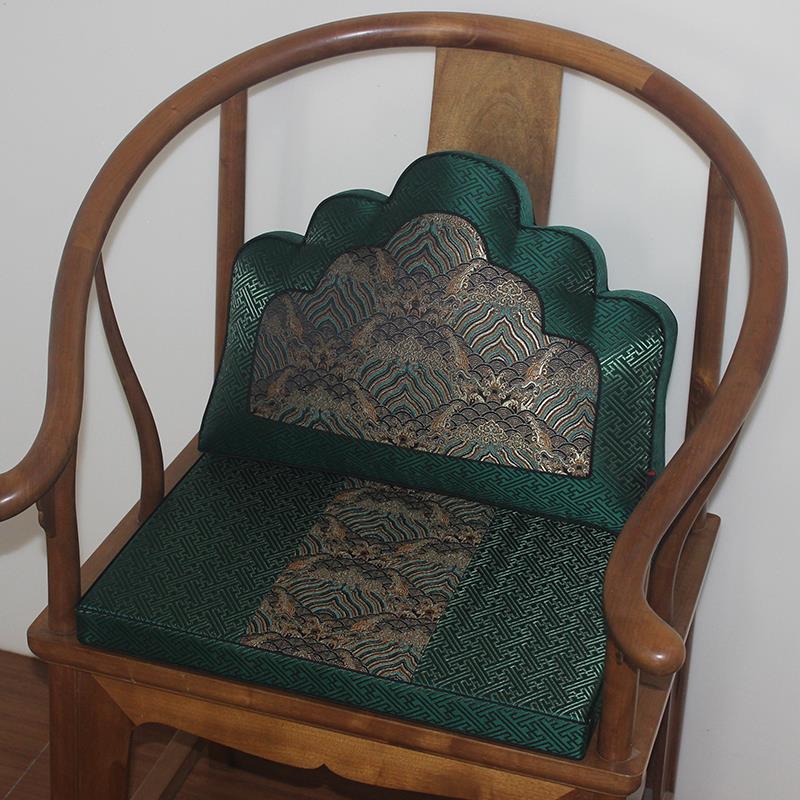 定制新中式茶椅子坐垫靠垫圈椅宫廷皇宫椅太师官帽椅红木宝座精品