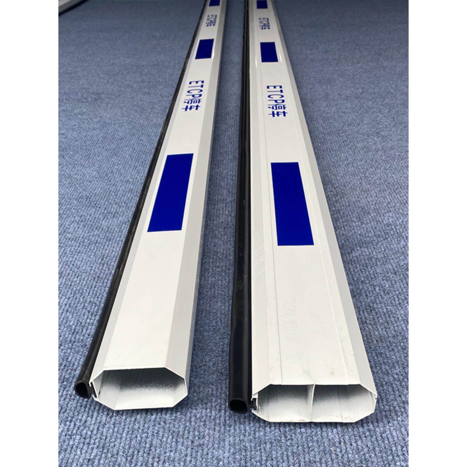 ETCP道闸杆蓝白八角水滴椭圆胶条杆停车场小区门禁停车升降拦车杆