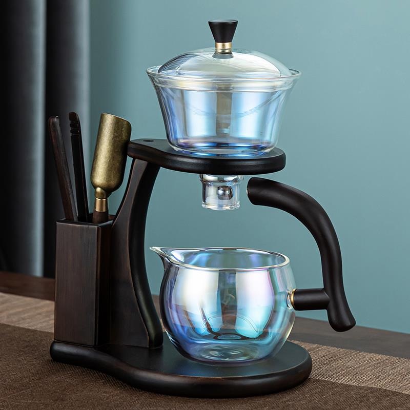 玻璃懒人自动茶具用品功夫茶杯套装家用磁吸茶壶客厅中式泡茶神器