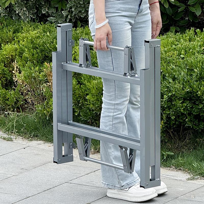 正方形 餐桌腿 方桌架 折叠餐桌腿支架金属桌腿架 桌子腿餐台架子