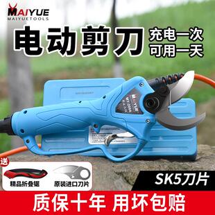 修枝剪进口强力园林锂电剪树枝电剪子剪枝神器 电动剪刀果树充电式