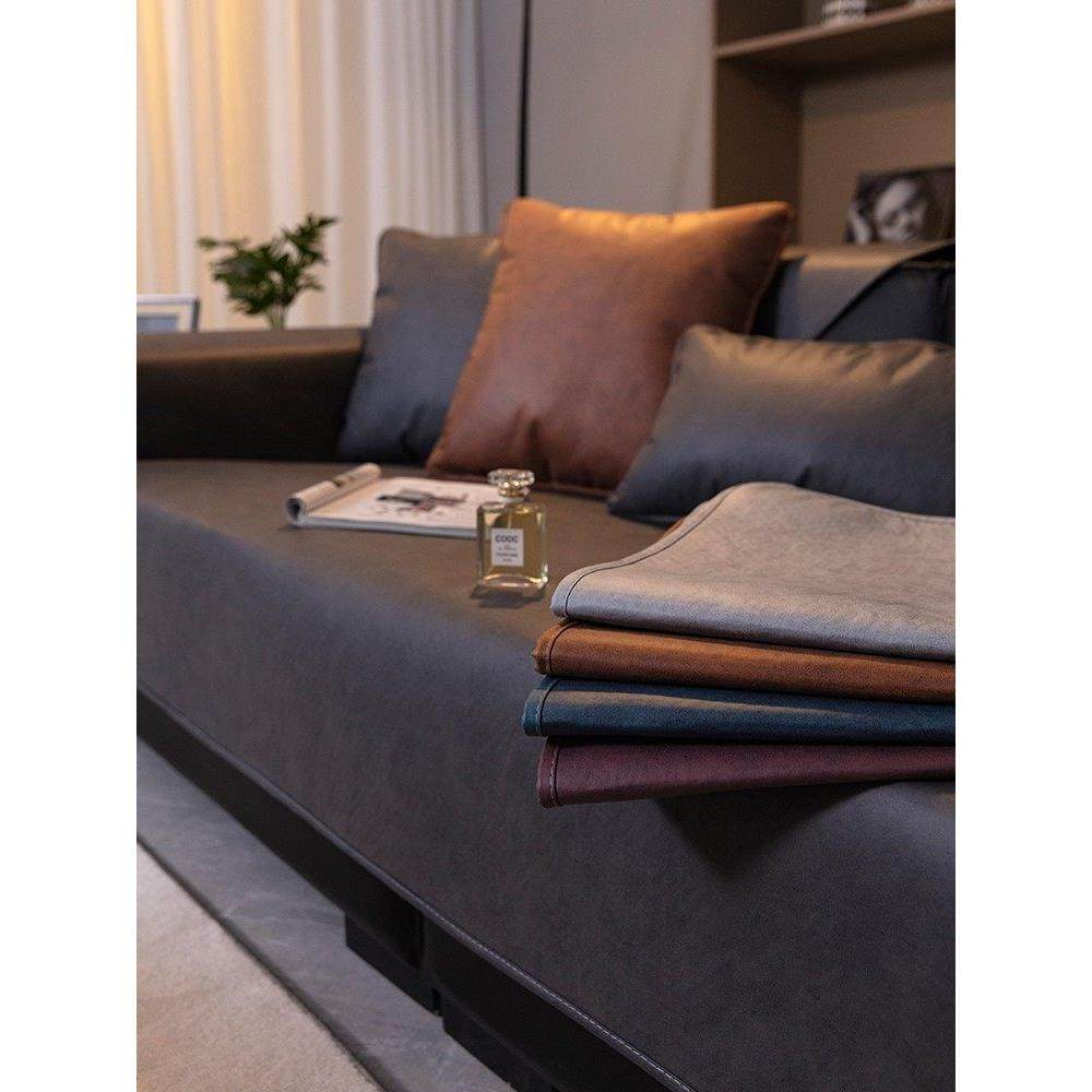 高端科技布轻奢皮革沙发垫防水隔尿深灰色简约现代座垫套四季通用,居家布艺,沙发垫,淘宝优惠券,粉丝福利购,淘宝优惠卷