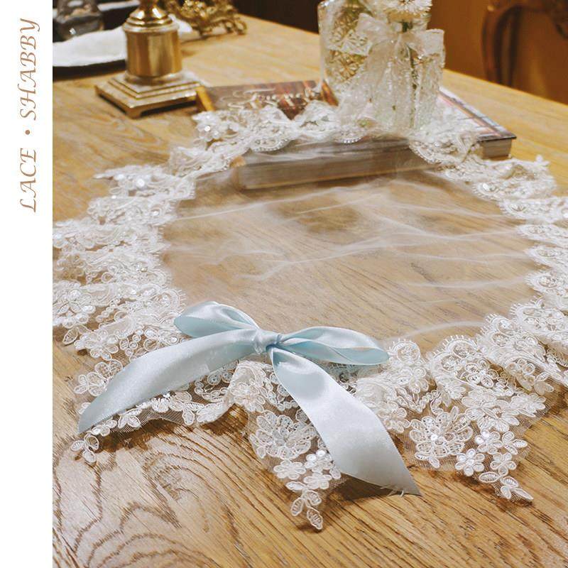 法式覆古轻奢亮片手工定制laceshabby原创蝴蝶结防尘盖巾布艺桌布,居家布艺,桌布,淘宝优惠券,粉丝福利购,淘宝优惠卷