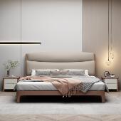 2025新款 南美胡桃木全实木双人床卧室家用1.8现代简约1.5主卧储物