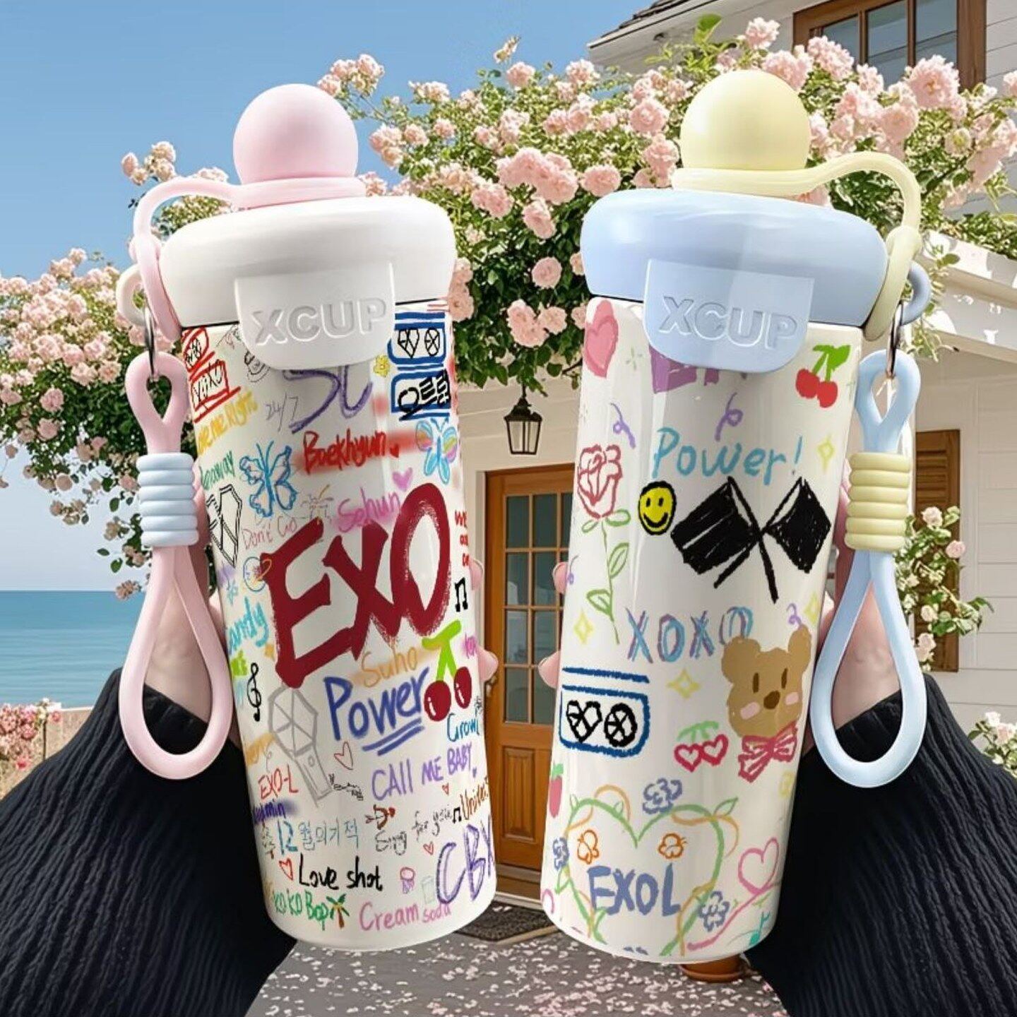 爱丽EXO涂鸦保温杯周边31