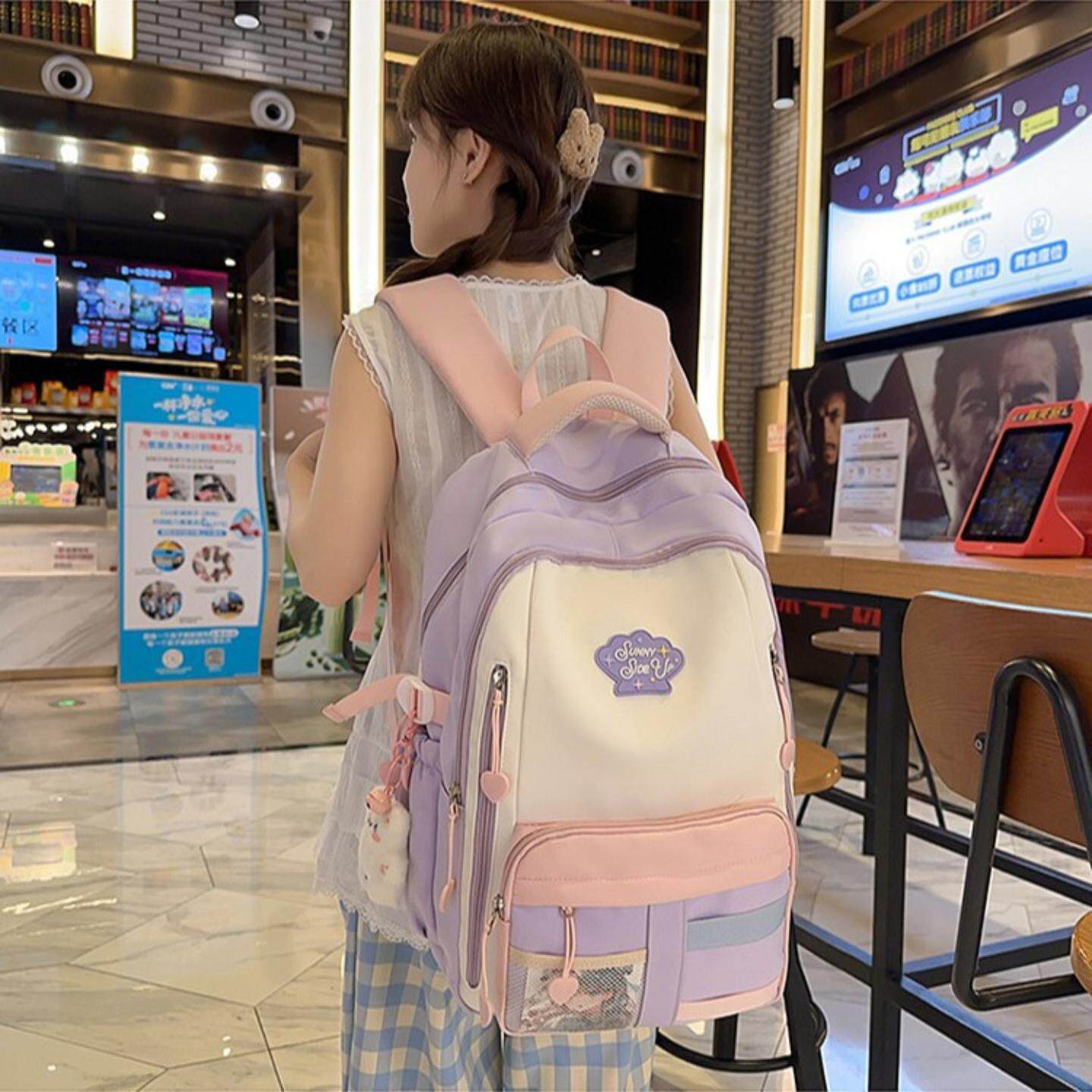 书包女初中生高中学生新款大容量男女学生双肩包旅游高颜值背包