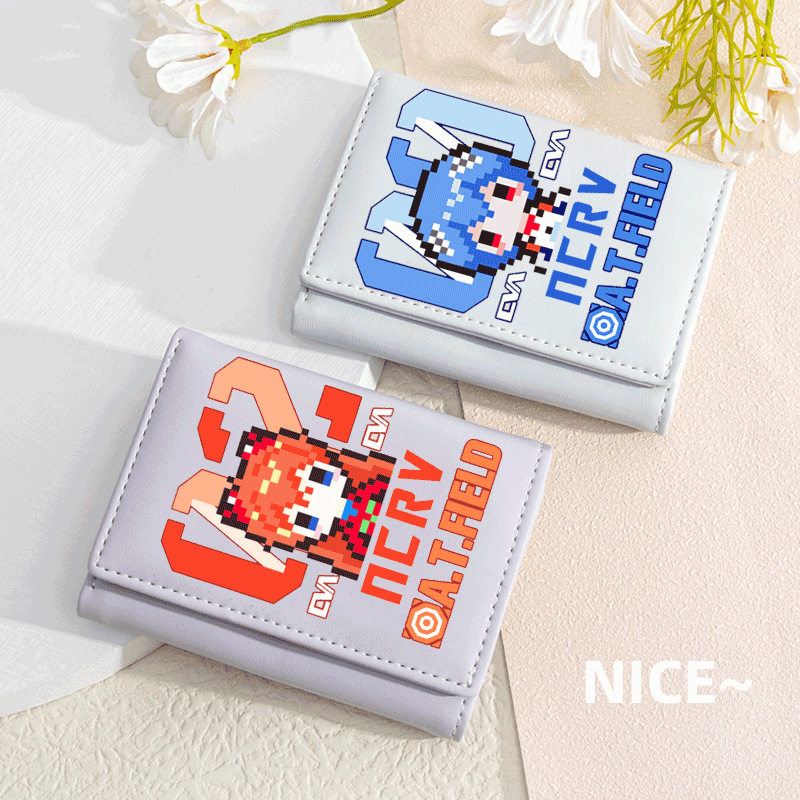 EVA手办周边日韩版钱包学生潮流女生萌系动漫卡通短款仓鼠小熊猫