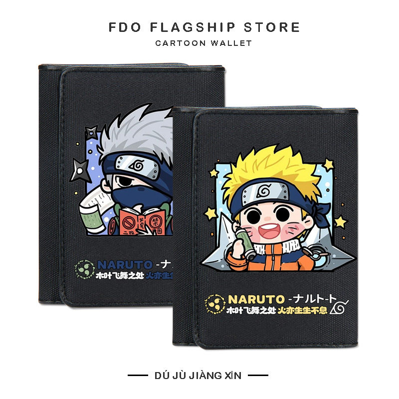 火影手办周边儿童钱包忍者动漫儿童短款卡包男孩小巧零钱包男款二