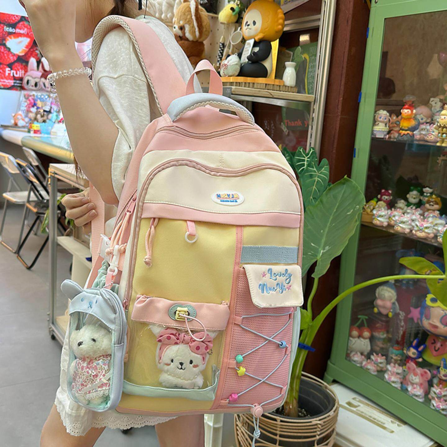 书包女生高颜值初中生小学生三到六年级痛包大容量可爱双肩包背包