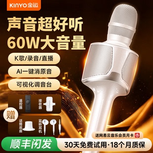 H100超响麦话筒音响一体机麦克风直播K歌声卡唱歌户外家庭ktv神器