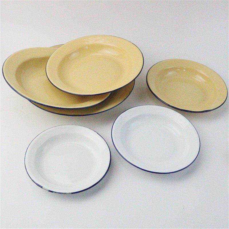 怀旧老式搪瓷菜盘 红花浅盘复古小吃碟子14-24铁盘水果凉菜盘10个,餐饮具,盘,淘宝优惠券,粉丝福利购,淘宝优惠卷