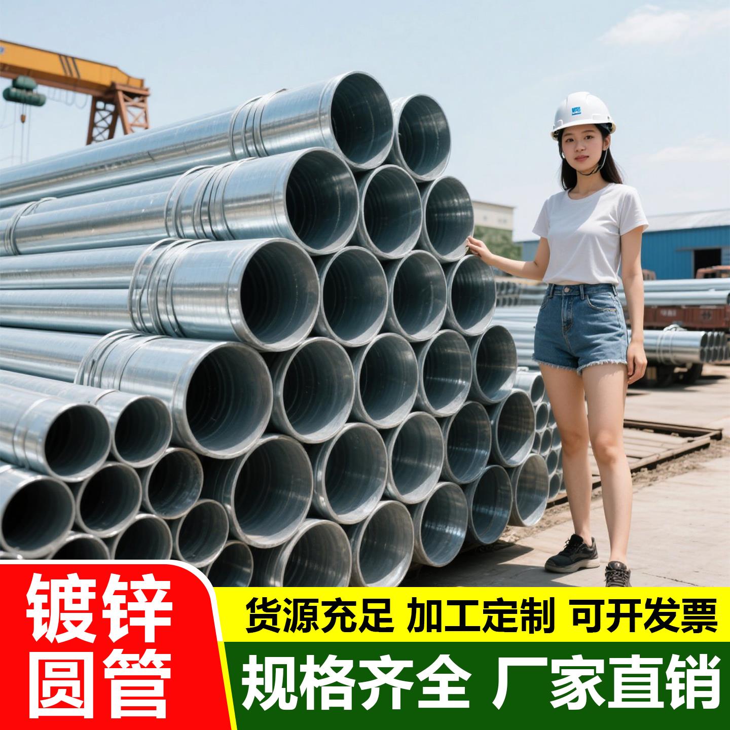 镀锌钢管6米镀锌管圆管热浸镀锌消防管道100DN50消防管25友发20水