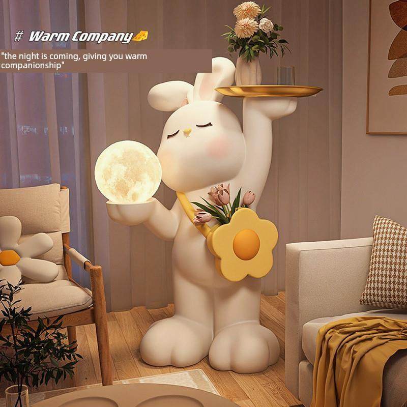 兔子落地灯大型网红斯堪的纳维亚无障碍豪华客厅沙发侧电视柜乔装
