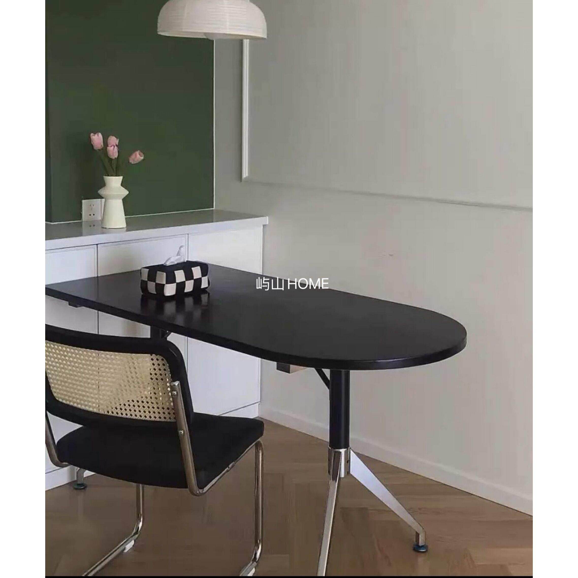 电脑桌台式家用餐桌北欧书桌中古简约现代椭圆会议桌包豪斯工作台,住宅家具,实木餐桌,淘宝优惠券,粉丝福利购,淘宝优惠卷