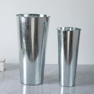 厂家原色铁艺花瓶花器马口铁手工插花铁皮桶干花桶醒花筒铁皮桶